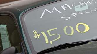 Used Car Price On Windshield