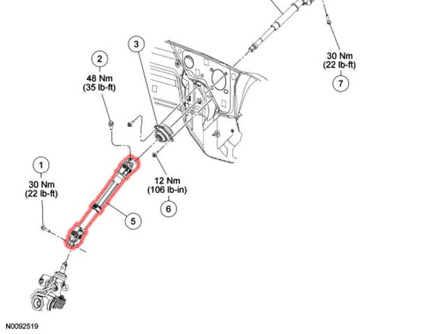 Lower Steering Shaft Diagram