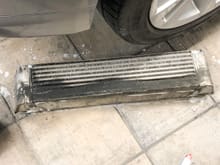 Intercooler fins about 30% blocked with crud