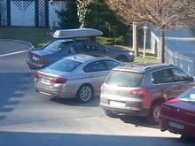 Parking at the hotel in Austria.