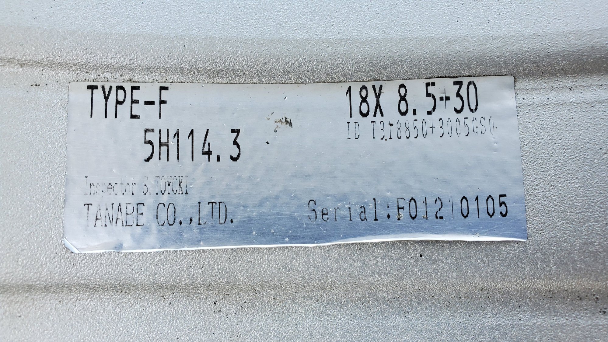 Wheels and Tires/Axles - SOLD: 18" Rims SSR TYPE F 5X114 - Used - 0  All Models - Pico Rivera, CA 90660, United States