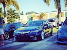 Fathom Blue Acura TLX Vossen CVT Wheels Cars and Coffee Palm Beach