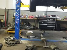 Everything out and ready to get cleaned up