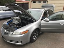 The next day Aaron the tuner was getting my car started to go on the dyno.