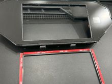 Installed Double DIN Trim Ring on Plastic Face of navigation Screen Bezel