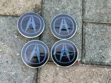 I covered the center caps with some 2.25" Acura decal.