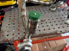 It is fully welded now getting this thing in and out requires removing the starter so I think I'm going to add a vband to split it into two pieces.