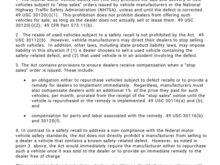 Federal Motor Vehicle Safety Act 49 USC 30120(i)(3)