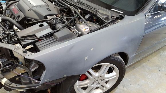 drivers side mirrors and panels - second time this car has been repainted, this was after the 360 cameras were installed and I found scratches on the car front and hood