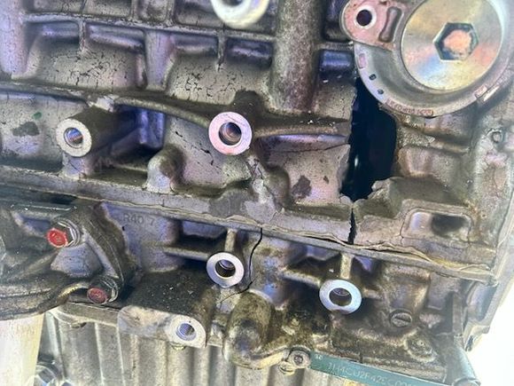 Improper vent hole.