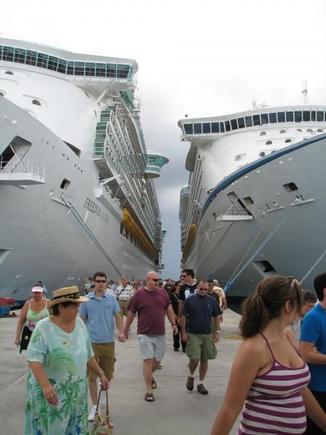 The one on the left- Freedom of the Seas... whew... what a ride