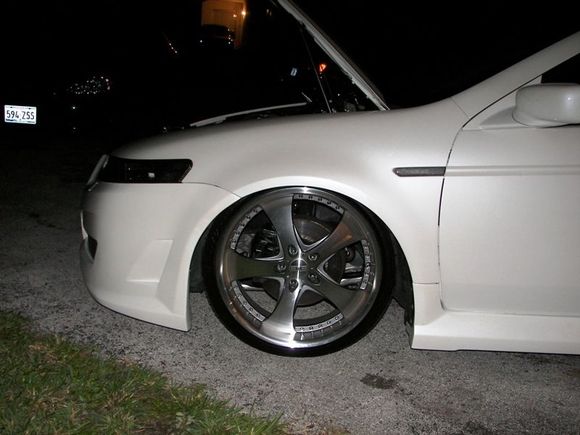 This is just after I installed the front coils. I couldn't even turn the wheel!