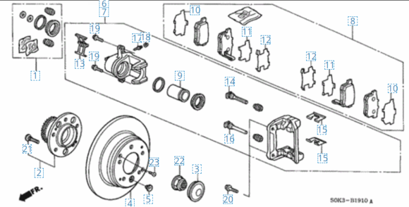 2002 Acura TL rear brakes