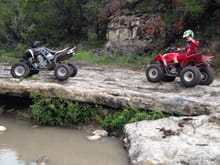 The nephew riding a TRX250 @ Hidden Falls Adventure Park - Marble Falls, TX