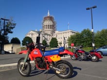 XR600 dual sporterized, ride to the Capital in Augusta.
