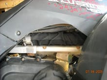 piping from air box over exhaust with hea wrap on PVC