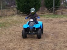 My 6 year old on the Yamaha.