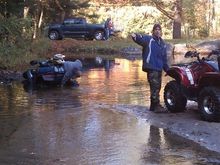 troy winching beergut stuck on his honda rincon