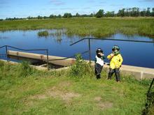 The girls taking a break