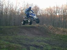 Doing a jump on the raptor                                                                                                                                                                              