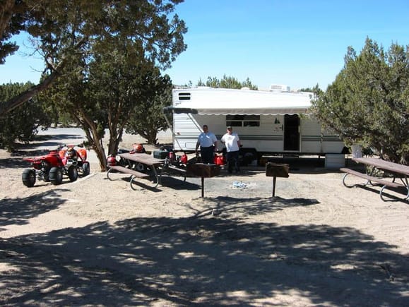 Camp at oasis campground, little sahara utah.                                                                                                                                                           