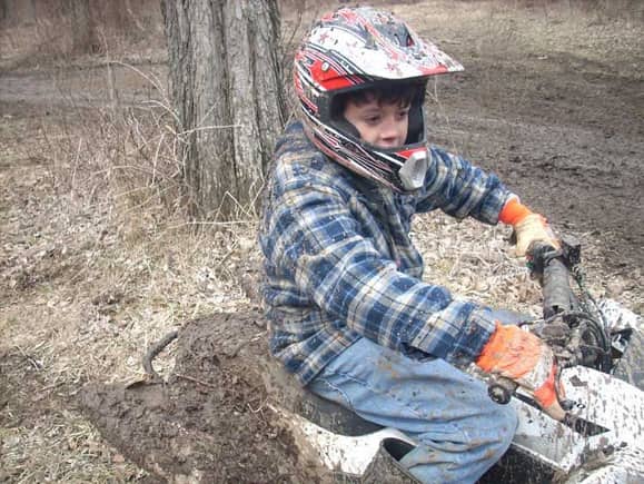 My son getting muddy                                                                                                                                                                                    