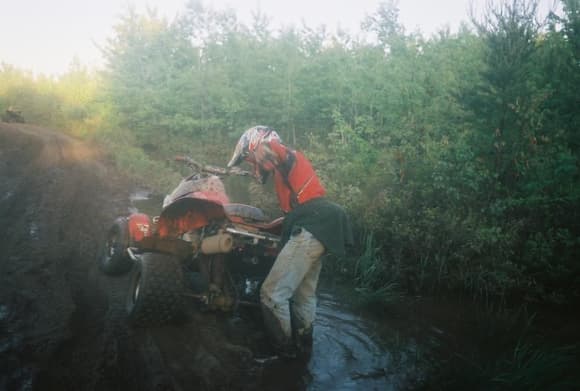 Stuck in the mud.