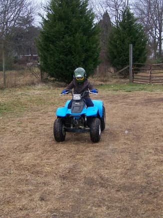 My 6 year old on the Yamaha.
