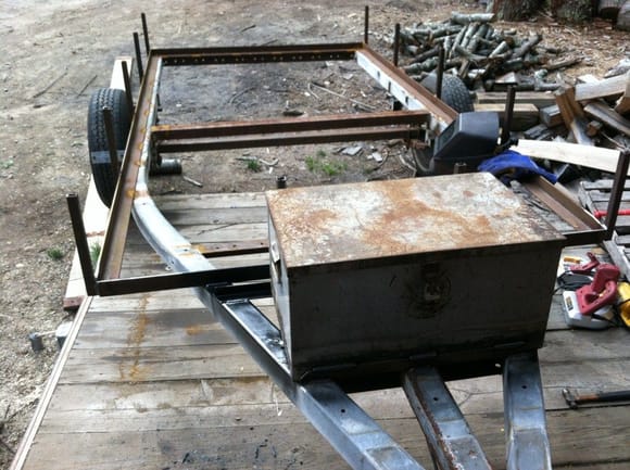welding the storage box to the mounts