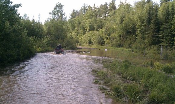 Flooded trail crossing