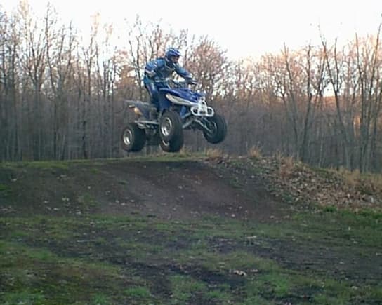 Doing a jump on the raptor                                                                                                                                                                              