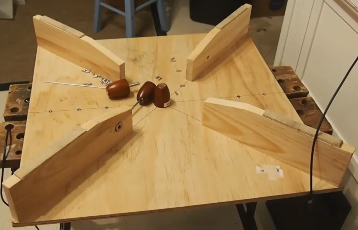 Homebuilt wheel lacing jig Bike Forums