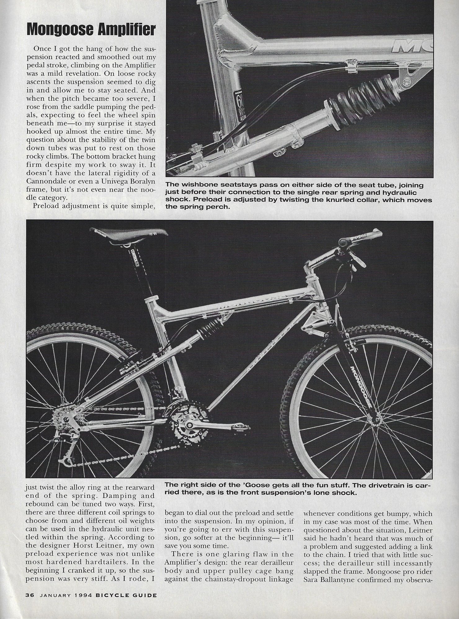 Road Test/Bike Review (1994) Mongoose Amplifier (mtb) - Bike Forums