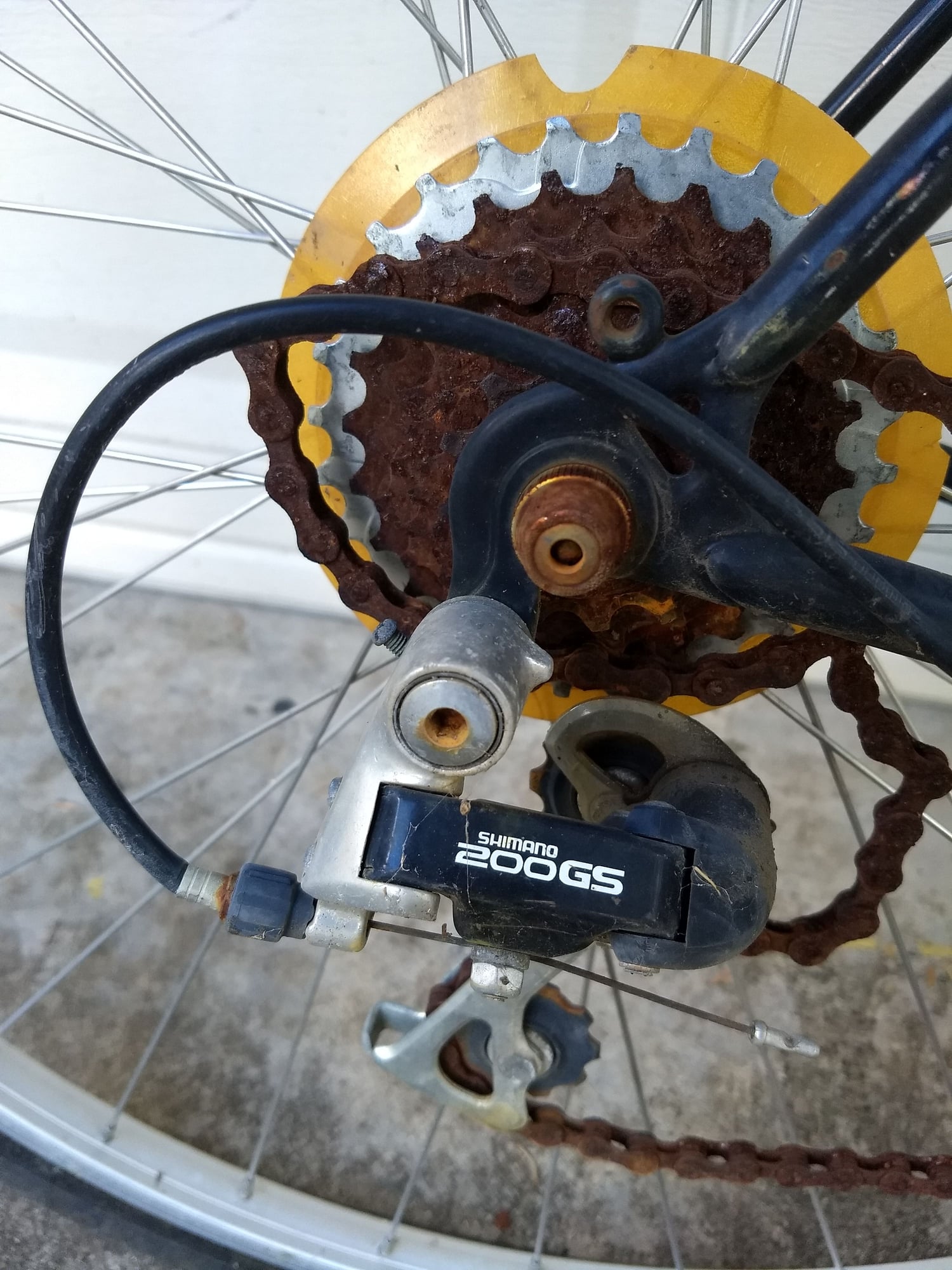 shimano 200gs front derailleur adjustment