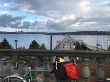View back over the I-90 bridge