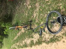 Buzz Kill ran over a nail. Made repair and it took 10 miles to regain my buzz. Good thing I ride with CO2 and 2 air pumps and 2 tubes. There is absolutely nothing out here. 