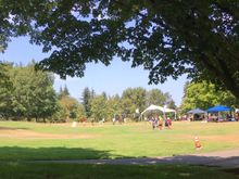 Folks enjoying the park in Newcastle.