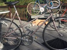 26 lbs with tubulars, 28 with 27” wheels.