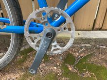 About 1/4 of the teeth were gone and the remainder were dodgy, so a few minutes work with channel lock pliers did for the rest.  I’ll file the ring down boy a smoother bash-ring:chainguard later.