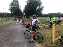 My brother wearing his Speedway Time Trial jersey 
