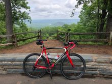 At the top of Morrow Mountain. One of my regular training rides-110 miles with 6000’ of hills.