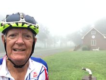 Thinking it was going to be sunny, hot and humid like it’s been for weeks I wore a white jersey. The mud stains look like art work!