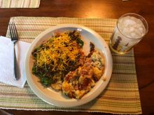 Taco salad and casserole plus margaritas!
