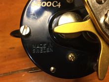 One of the last made in Sweden. Bad Ass reel fish many of them but this one I keep inside in low humidity AC and preserved. Now Abu Garcia are great reels today but no longer made in Sweden. My China made Abu Garcia reels function well just miss that original made in Sweden... 