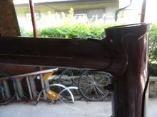 Bent top tube enough to have slight ridge on the bottom of the tube.