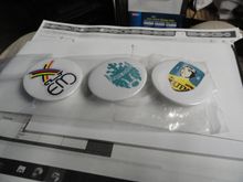 The latest and greatest bling from the Trash Panda Werks in the much recognized logos of our racing Heroes and the favorite bike brand of our own Bianchi Goddess.