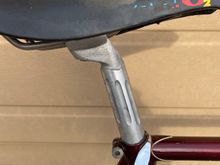 Proper SR seatpost, I threw an Avoset seat on there. For an extra 50 you could get a brand new Brooks B 17 S with cut out