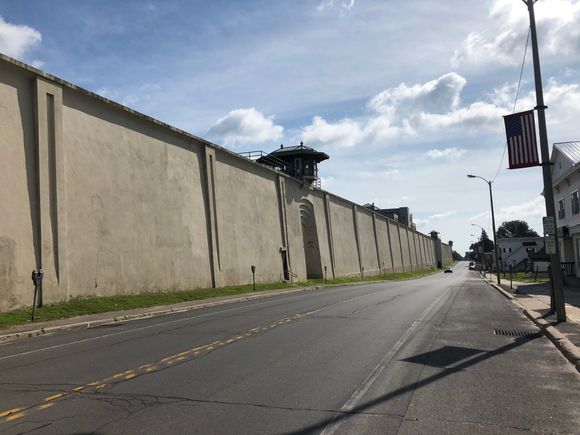 Huge old prison in the town of Dannemora 