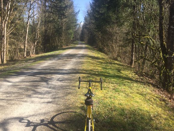 A little hard packed trail mixed with road and even a few miles on a MUP.