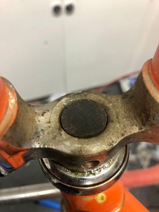 Wood insert in the steerer tube...